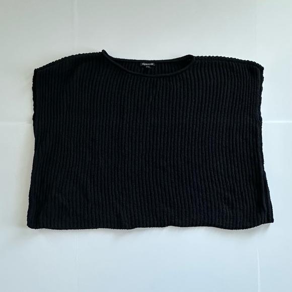 Eileen Fisher Peruvian Organic Cotton Boucle Square Top in Black | XL | GUC - Picture 4 of 13